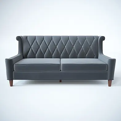 Armen Living Barrister Gray Velvet Sofa