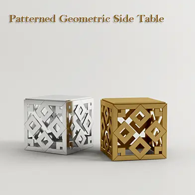 patterned geometric side table