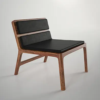 Lounge wooden chair
