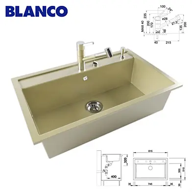 BLANCO DALAGO 8 и смеситель BLANCO TIVO-S
