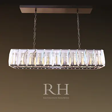 RH HARLOW CRYSTAL RECTANGULAR CHANDELIER (4 size)