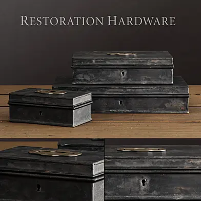 RH/ 19TH C. BELGIAN DEED BOXES