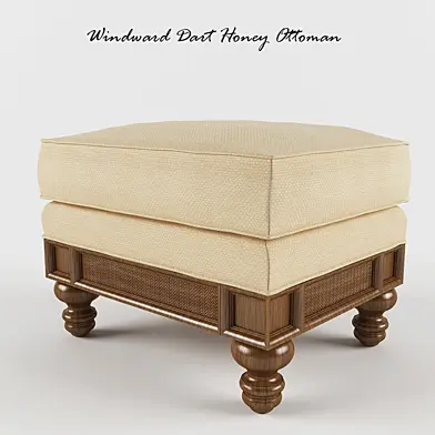 Windward Dart Honey Ottoman