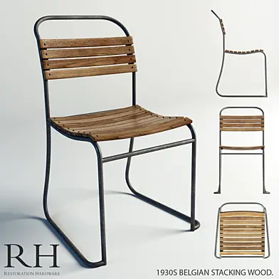 1930S BELGIAN STACKING WOOD