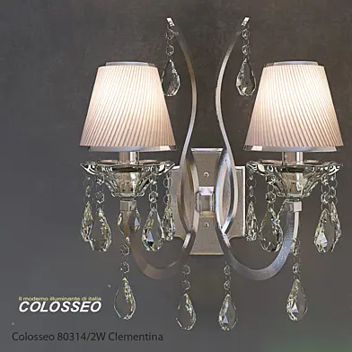 Бра хрустальная COLOSSEO 80314/2W CLEMENTINA хром