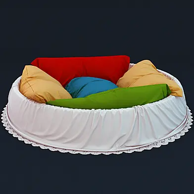 pillows bed