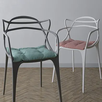 chair with cushions