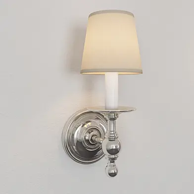 Studio Classic Single Sconce in Polished Nickel by Visual Comfort SL2815PN