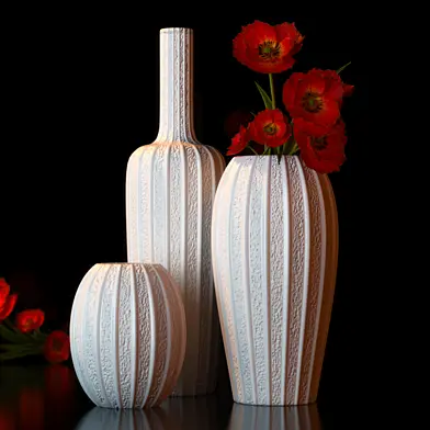 WHITE FLOWER VASE