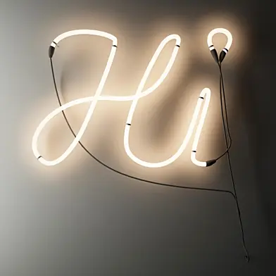 неоновая надпись Hi