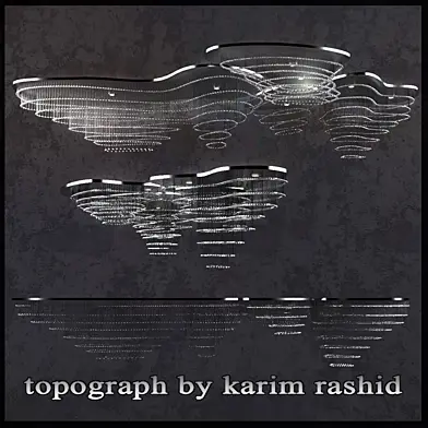 The topograph chandelier by Karim Rashid