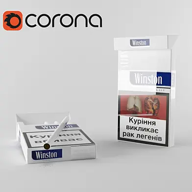 Пачка сигарет Winston Blue Slim