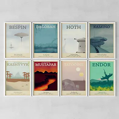 Retro Travel Poster - Star Wars