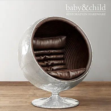 RH/ ORBIT SPITFIRE LEATHER CHAIR