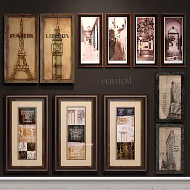 Vertical Architeсtural Pictures set