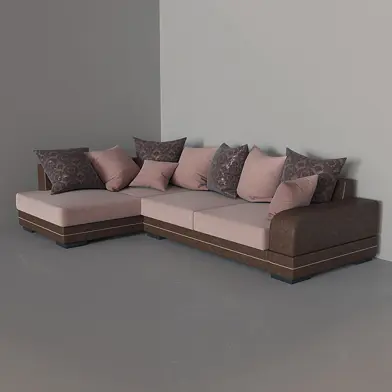 sofa with pillows
