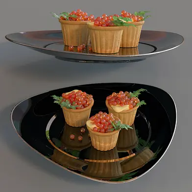 tartlets with caviar