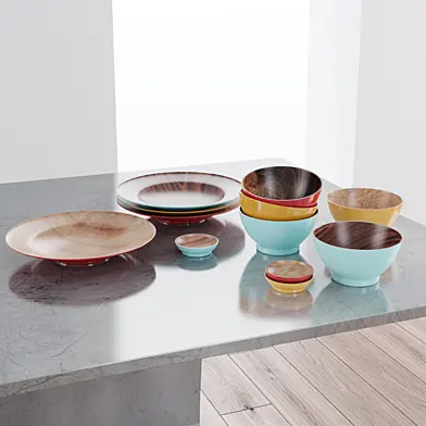 Wood dishes ACRE