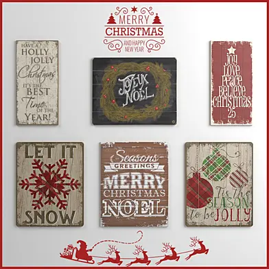 Christmas Wall Decor Collection, Set 3