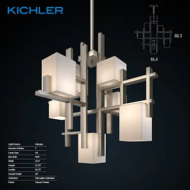 Kichler City Lights 7 Light Halogen Chandelier