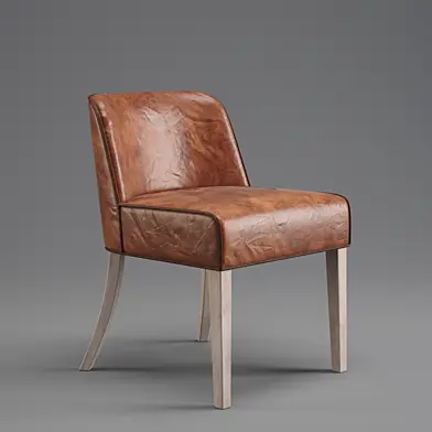 DUVAL LEATHER SIDE CHAIR