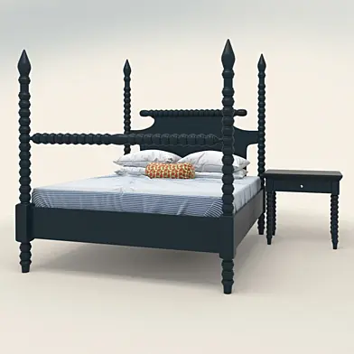Gwendoline Spindle Bed and bed table