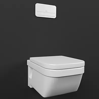 Унитаз и кнопка слива Villeroy & Boch