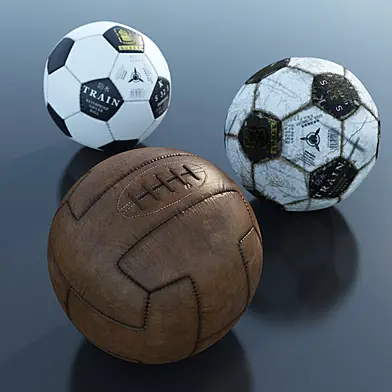 Set of football balls / Набор футбольных мячей