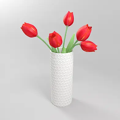 ВАЗА БЕЛАЯ С РЕЛЬЕФНЫМ УЗОРОМ ZARA HOME