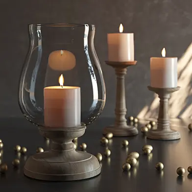 Ashton Wood Candlesticks