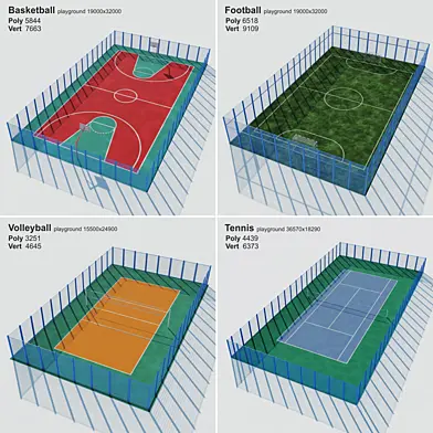 Набор спортивных площадок - Set sport playground