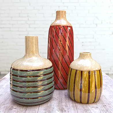 Rio Franco Ceramic Vases - Set of 3
