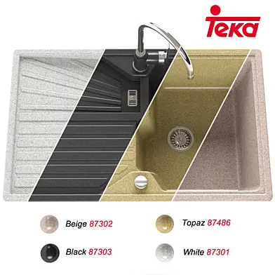 Мойка Teka Cascad 45B TG, Смеситель Teka Teka IN 995 TG