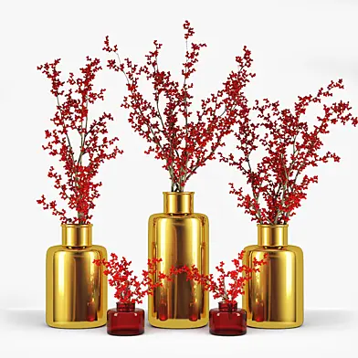 Branches with Berries in a Vase