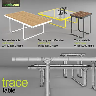 Naughtone. Trace small. Комплект кофейных столов