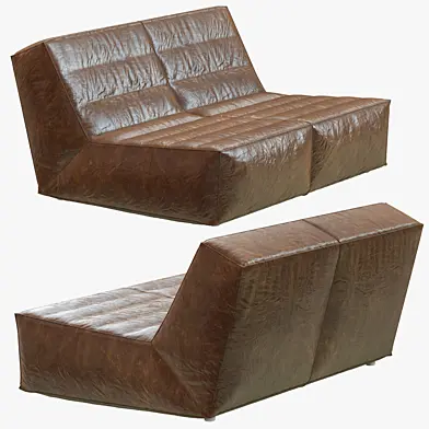 Restoration Hardware Chelsea Leather Chair And Half