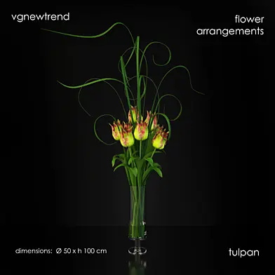 Букет с тюльпанами в вазе, vgnewtrend, flower arrangements