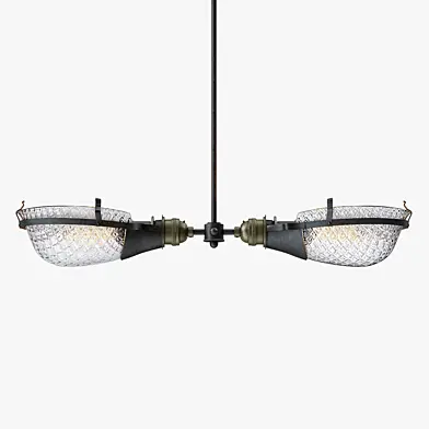 Early Style Quilted Glass Operating Room Light Pendent