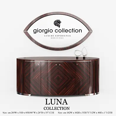 Комод овальный с зеркалом Giorgio collectio, коллекция Luna