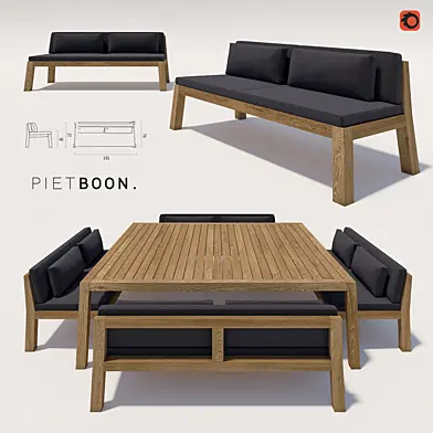 Piet Boon - Niek 3 seater high + anne table