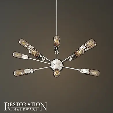 RH Sputnik Elliptical Filament Chandelier