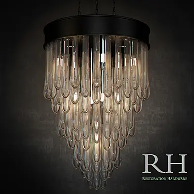 RH TEARDROP GLASS CHANDELIER