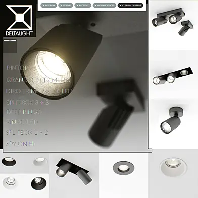 Delta light-встроенные,накладные потолочные светильники