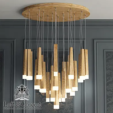 Люстра Wooden Glowworm Round