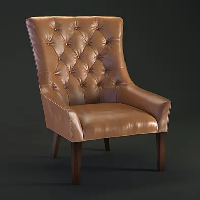 Hayes Tufted Leather Armchair