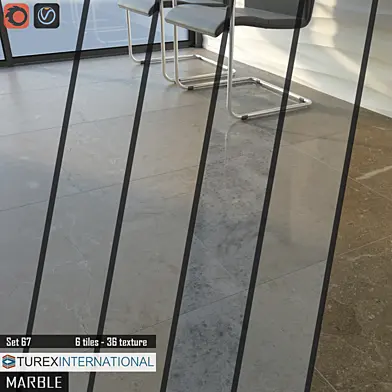 TUREX INTERNATIONAL Marble Tiles Set 67