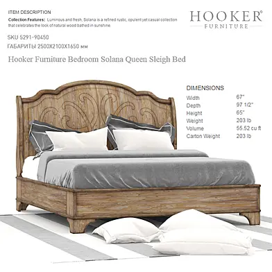 HF Solana King Sleigh Bed