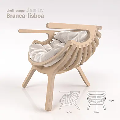 Shell lounge chair by Branca-Lisboa