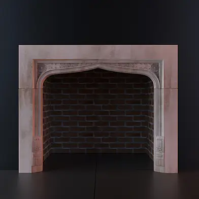English Stone Fireplace