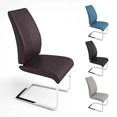 Arto dining chair leather chrome